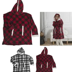 SWEAT PLAID IMPRIME DETAIL SHERPA