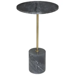 TABLE APPOINT MARBRE ILIAN GRIS D.35.5X61CM