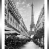 TABLEAU BAGUETTE NOIRE EIFFEL QUARTIER 25X30CM