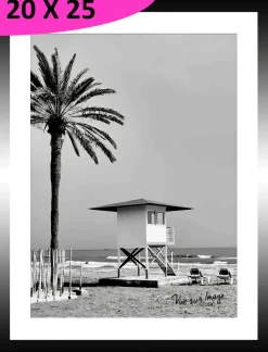 TABLEAU BAGUETTE NOIRE MALIBU 20X25CM