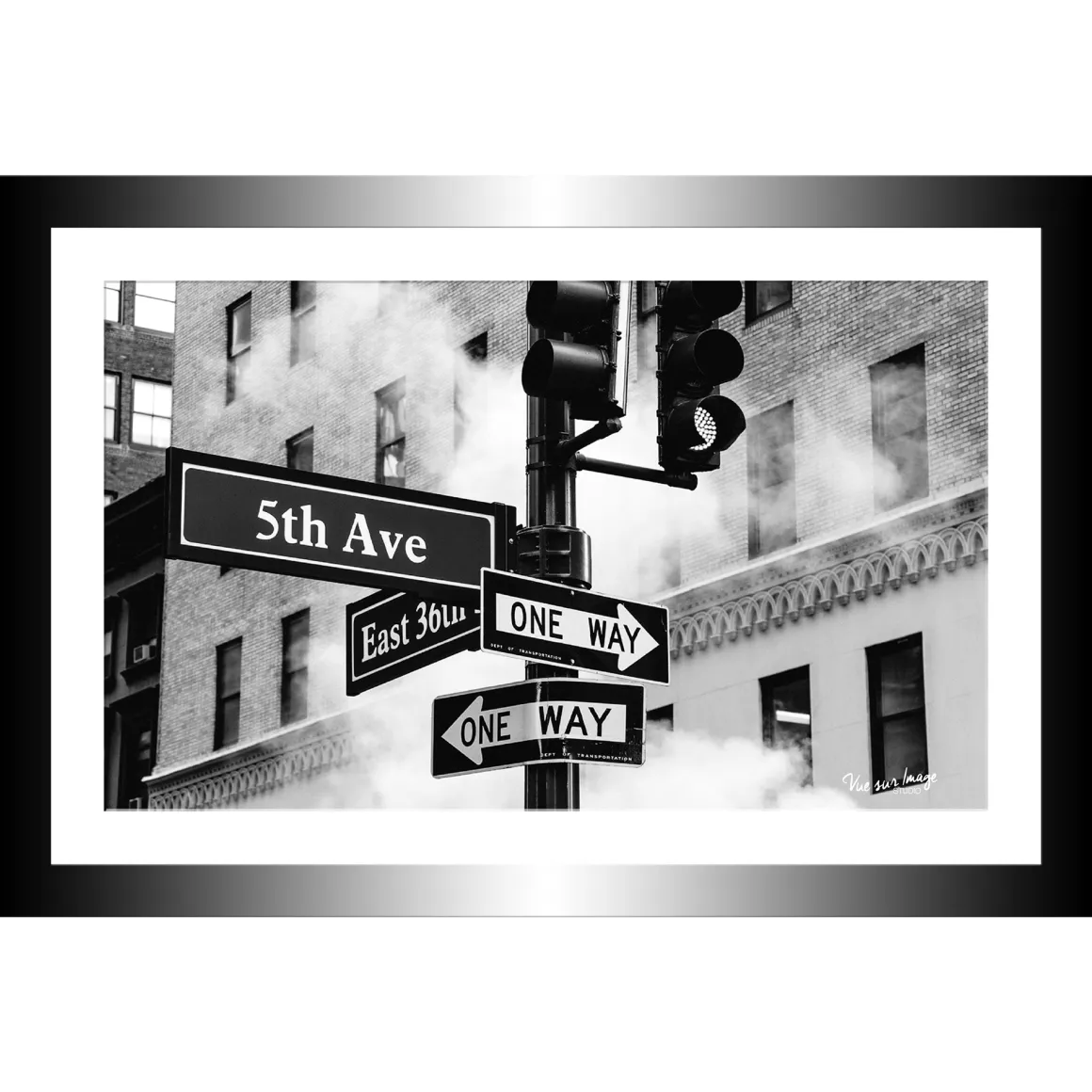 TABLEAU 30X20CM BAGUETTE NOIRE 5EME AVENUE