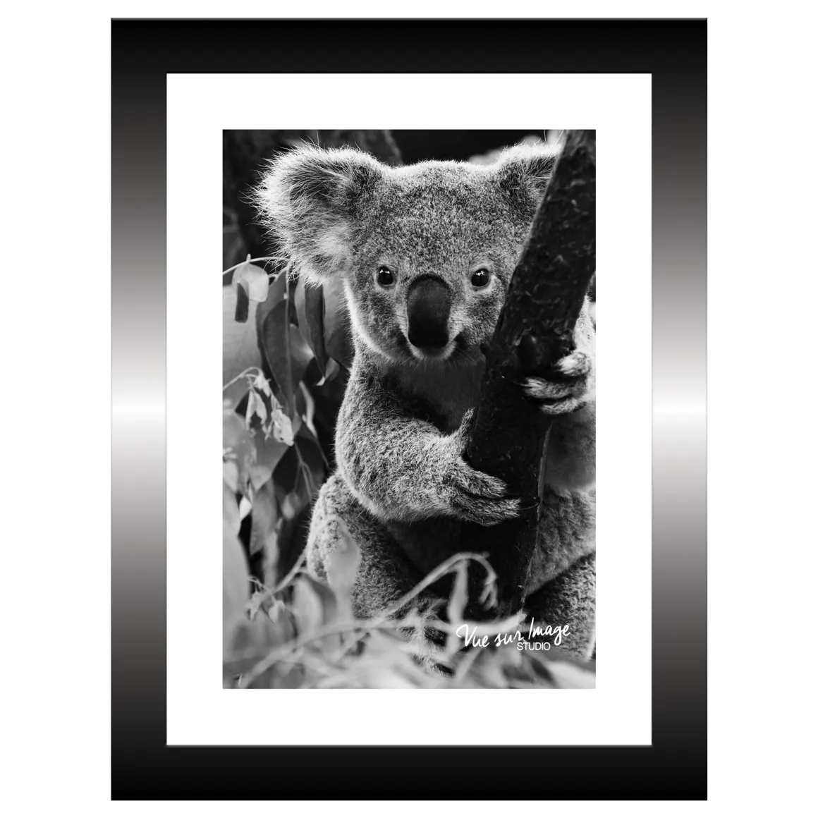 TABLEAU 15X20CM BAGUETTE NOIRE KOALA