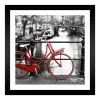 TABLEAU 25X25CM BAGUETTE NOIRE MAT BICYCLETTE