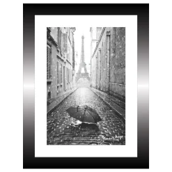TABLEAU 15X20CM BAGUETTE NOIRE PARAPLUIE