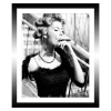 TABLEAU 25X30CM BAGUETTE NOIRE PIN UP CIGARE