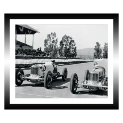 TABLEAU 30X25CM BAGUETTE NOIRE VINTAGE CARS