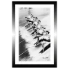 TABLEAU 20X30CM BAGUETTE NOIRE VINTAGE SKI NAUTIQUE