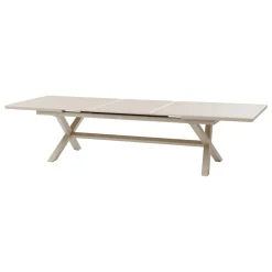 TABLE AXIOME EXTENSIBLE ALUMINIUM LIN ARGILE 12 PLACES
