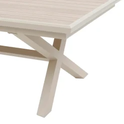 TABLE AXIOME EXTENSIBLE ALUMINIUM LIN ARGILE 10 PLACES