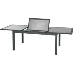 TABLE AZUA EXTENSIBLE VERRE STORM GRAPHITE 10 PLACES