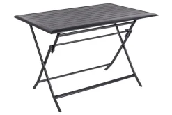 TABLE AZUA PLIANTE ALUMINIUM GRAPHITE 4 PLACES