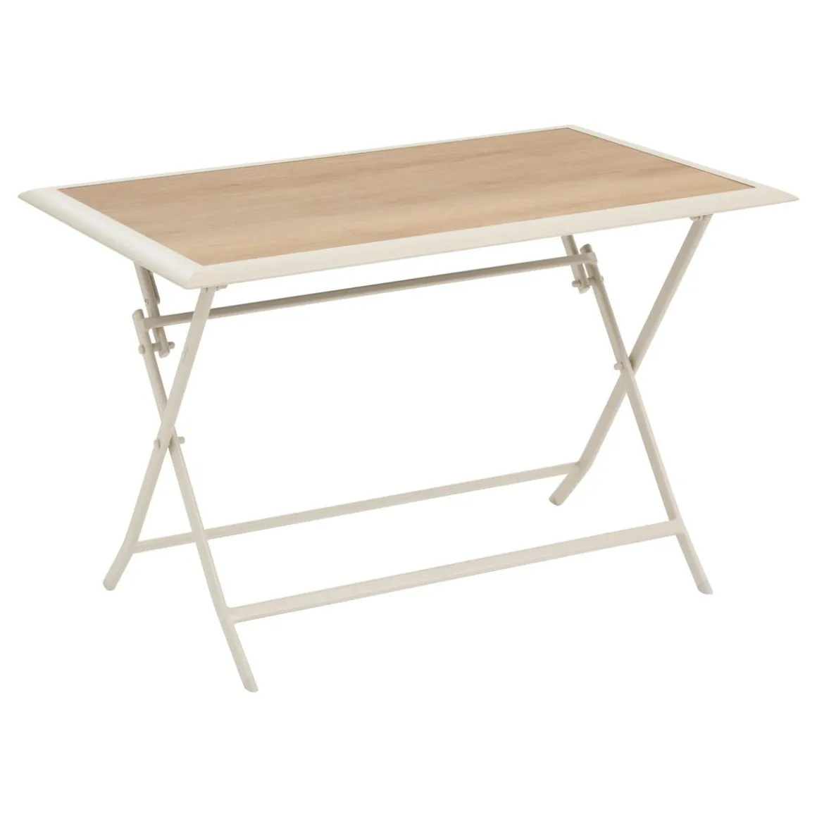 TABLE AZUA PLIANTE VERRE IMPRIME 4 PLACES EPEAUTRE ARGILE