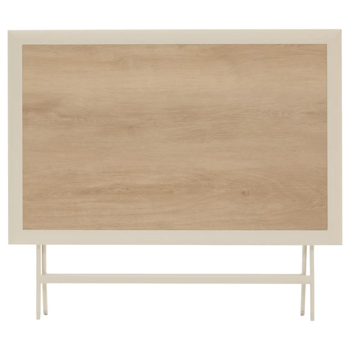 TABLE AZUA PLIANTE VERRE IMPRIME 4 PLACES EPEAUTRE ARGILE