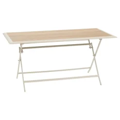 TABLE AZUA PLIANTE VERRE IMPRIME 6 PLACES EPEAUTRE ARGILE