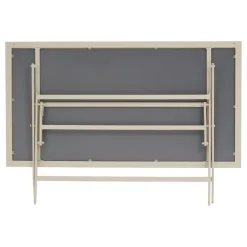 TABLE AZUA PLIANTE VERRE IMPRIME 6 PLACES EPEAUTRE ARGILE