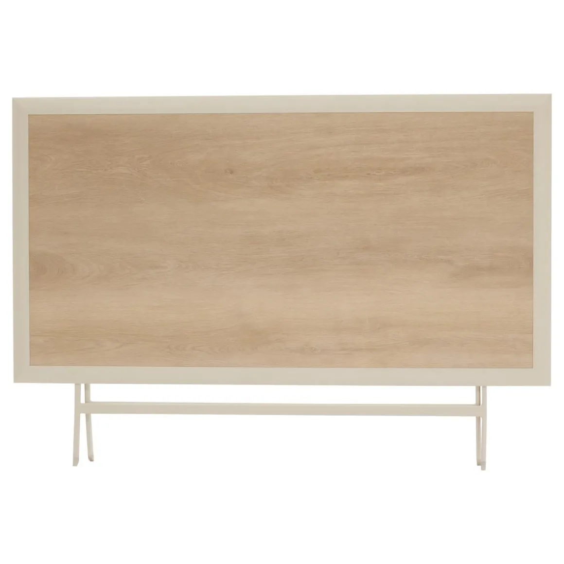 TABLE AZUA PLIANTE VERRE IMPRIME 6 PLACES EPEAUTRE ARGILE