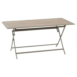 TABLE AZUA PLIANTE VERRE IMPRIME 6 PLACES TRUFFE CAFE