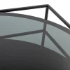 TABLE BASSE METAL VERRE YOHO D.90X90X40CM