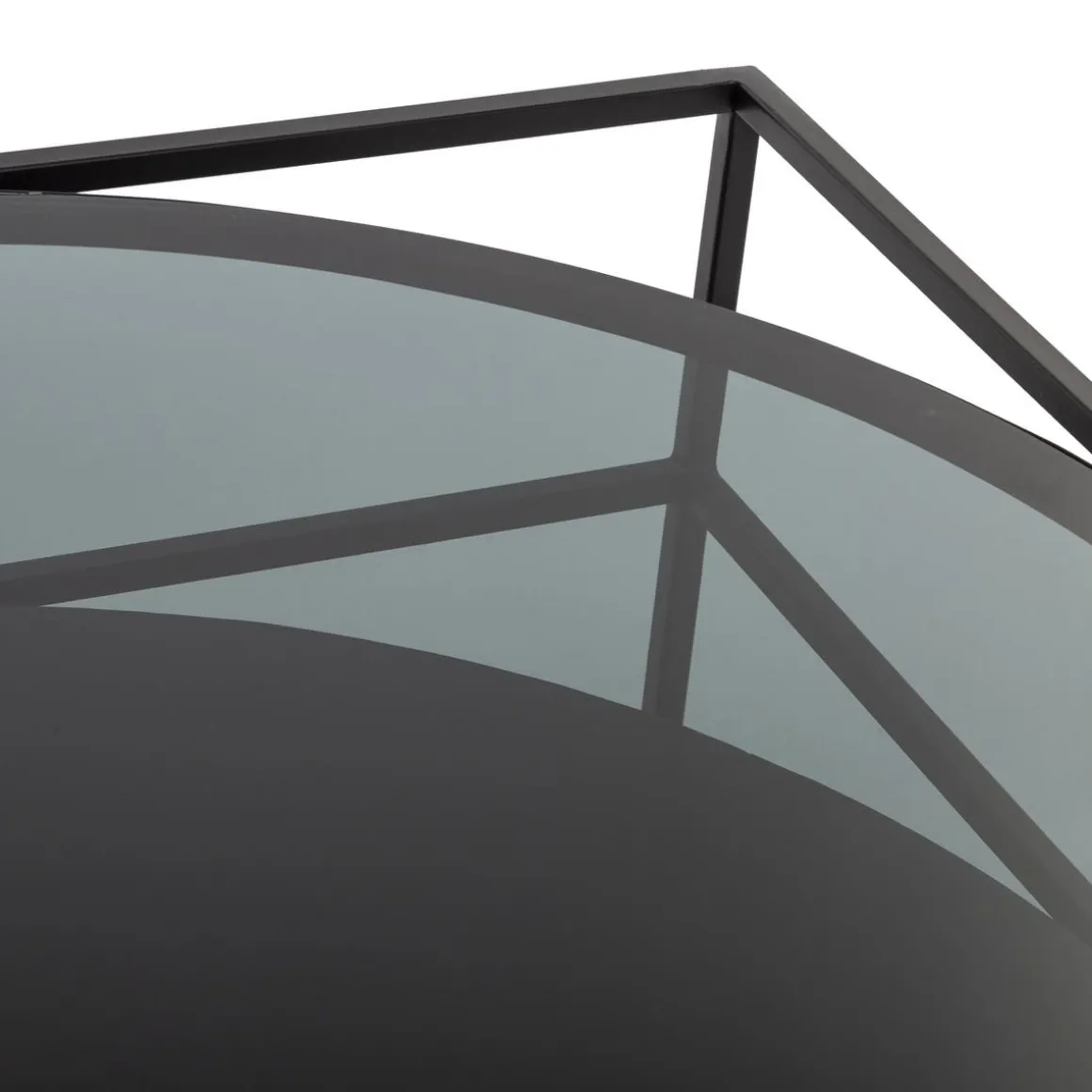 TABLE BASSE METAL VERRE YOHO D.90X90X40CM