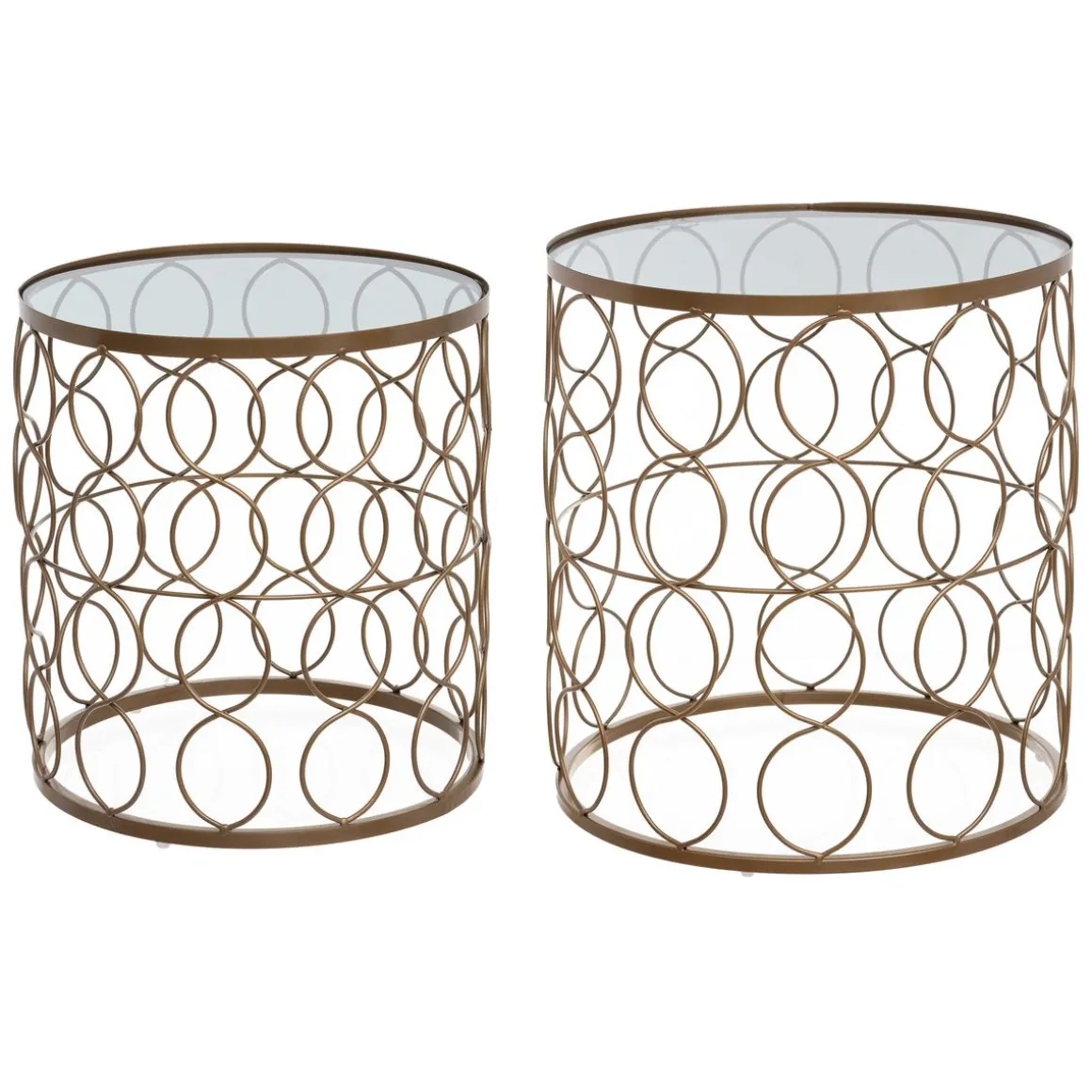TABLE CAFE ARCHI DORE D.35X35X38CM