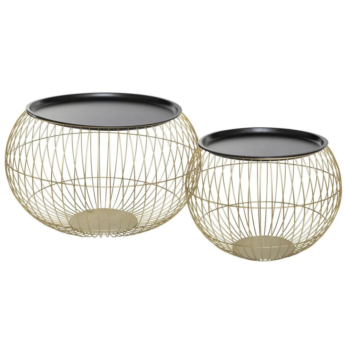 TABLE CAFE METAL ALYA DORE D.49X35CM