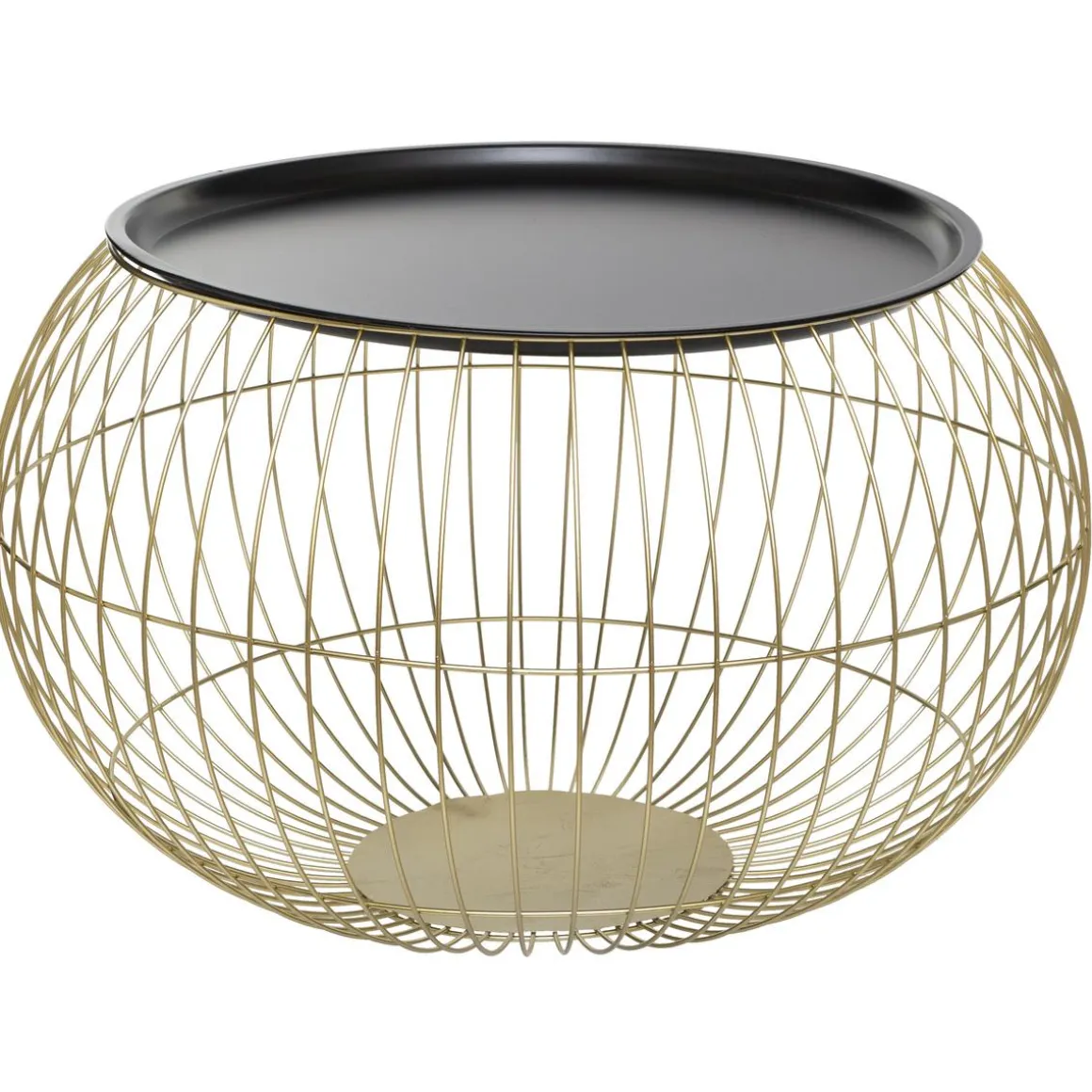 TABLE CAFE METAL ALYA DORE D.66.5X40CM