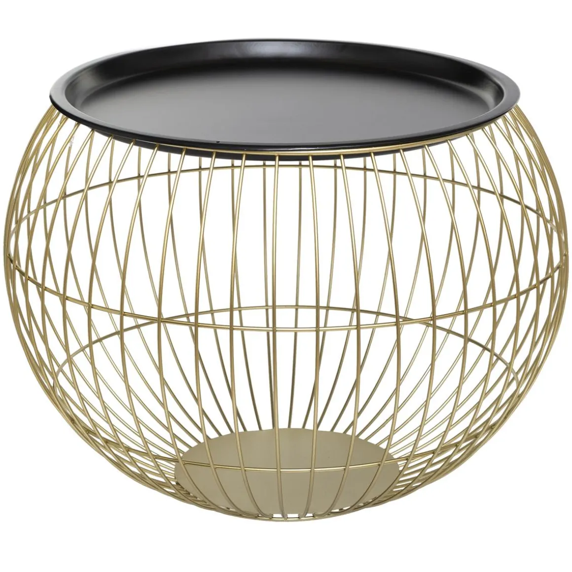 TABLE CAFE METAL ALYA DORE D.66.5X40CM