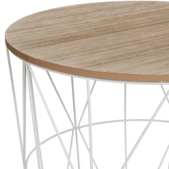 TABLE CAFE METAL BLANC KUMI D.41X40CM