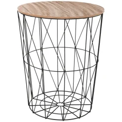 TABLE CAFE METAL NOIR KUMI D.47X57CM