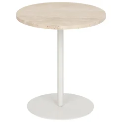 TABLE D APPOINT CELEN TRAVERTIN BLANC D.40X45CM
