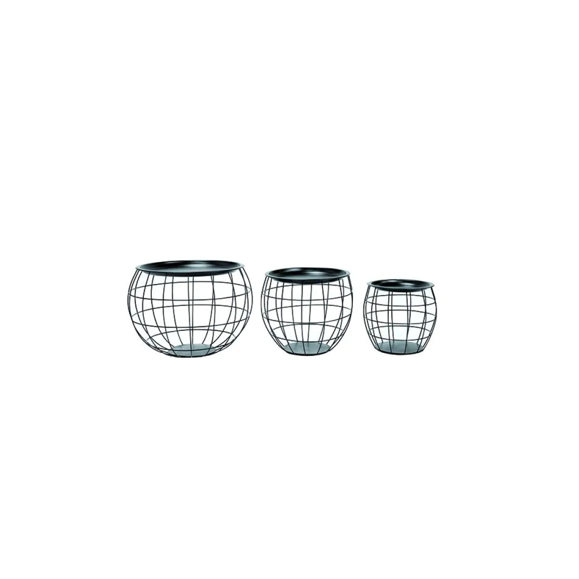 TABLE D APPOINT RONDE METAL D.37X37X33CM