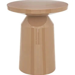 TABLE D APPOINT TOTEM SITA METAL BEIGE D.38CM