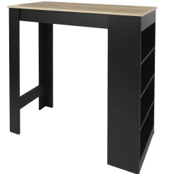 TABLE DE BAR MANGE DEBOUT ETAGERES CHEERS NOIR