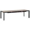 TABLE EVASION EXTENSIBLE ALUMINIUM HONEY GRAPHITE 10 PLACES