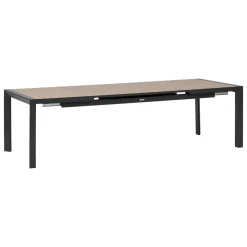TABLE EVASION EXTENSIBLE ALUMINIUM HONEY GRAPHITE 10 PLACES
