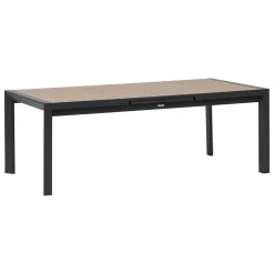 TABLE EVASION EXTENSIBLE ALUMINIUM HONEY GRAPHITE 10 PLACES
