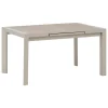 TABLE EVASION EXTENSIBLE ALUMINIUM LIN ARGILE 8 PLACES