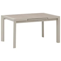 TABLE EVASION EXTENSIBLE ALUMINIUM LIN ARGILE 8 PLACES