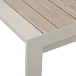 TABLE EVASION EXTENSIBLE ALUMINIUM LIN ARGILE 8 PLACES