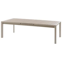 TABLE EVASION EXTENSIBLE ALUMINIUM LIN ARGILE 14 PLACES