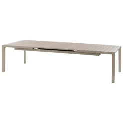 TABLE EVASION EXTENSIBLE ALUMINIUM LIN ARGILE 14 PLACES