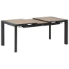 TABLE EVASION EXTENSIBLE ALUMINIUM HONEY GRAPHITE 8 PLACES