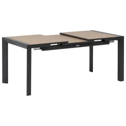 TABLE EVASION EXTENSIBLE ALUMINIUM HONEY GRAPHITE 8 PLACES