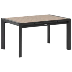 TABLE EVASION EXTENSIBLE ALUMINIUM HONEY GRAPHITE 8 PLACES