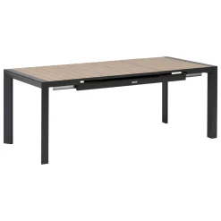 TABLE EVASION EXTENSIBLE ALUMINIUM HONEY GRAPHITE 8 PLACES