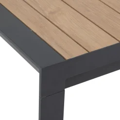 TABLE EVASION EXTENSIBLE ALUMINIUM HONEY GRAPHITE 8 PLACES
