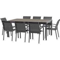 TABLE EVASION RALLONGE AUTOMATIQUE SEIGLE GRAPHITE 10 PLACES