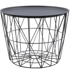 TABLE FILAIRE METAL GRIS D.50CM