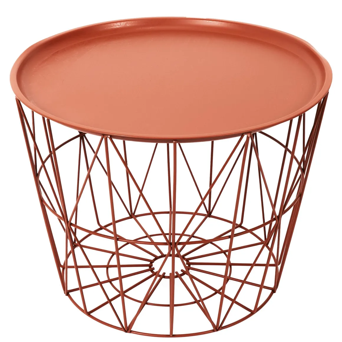 TABLE FILAIRE METAL TERRACOTTA D.50CM