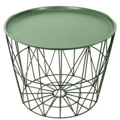 TABLE FILAIRE METAL VERT D.50CM